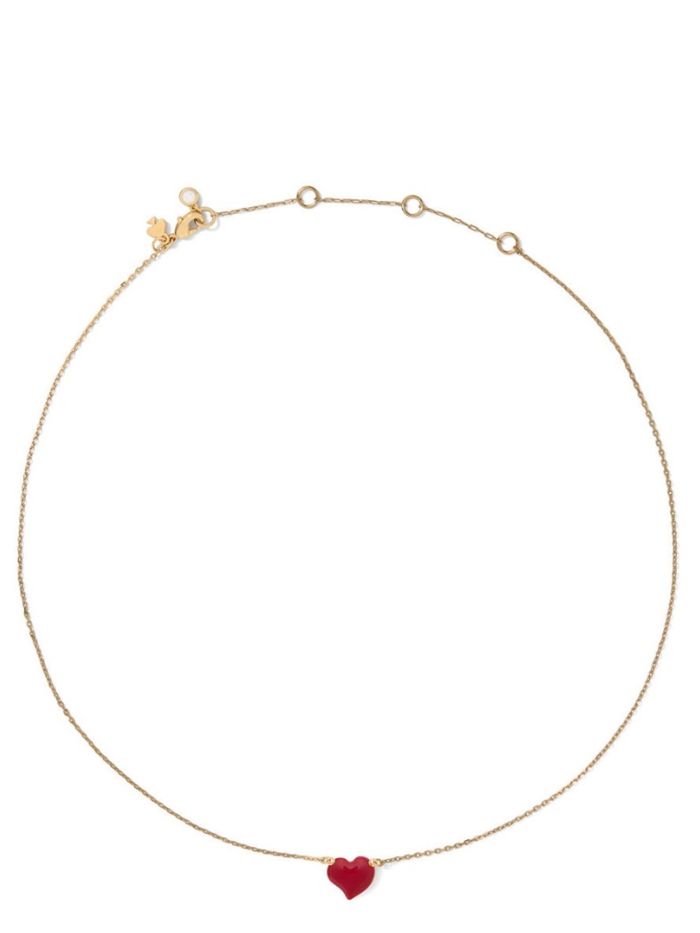 NEW! Kate Spade New York Amour Heart Enamel Pendant Necklace - Picture 2 of 5